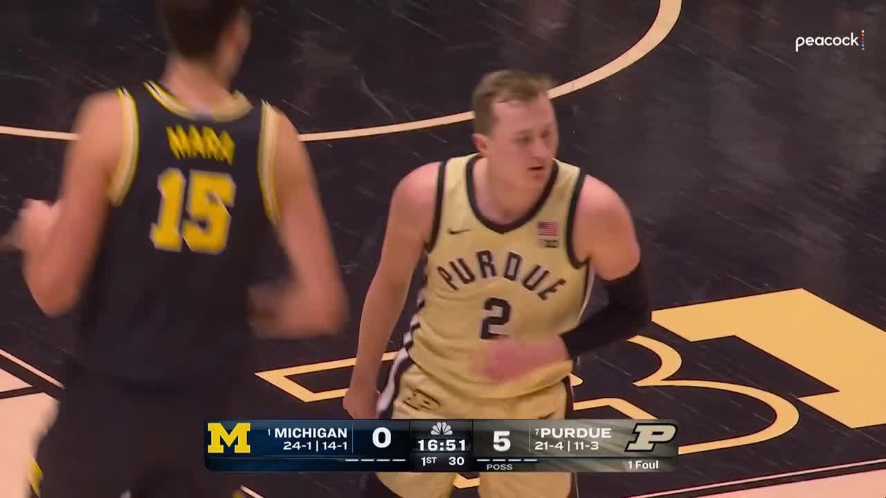 Fletcher Loyer Knocks Down the Three vs. Michigan | Purdue Basketball