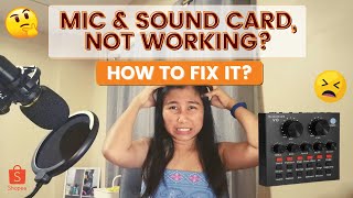 [ENG SUBTITLES] BM-800 Condenser Mic and V8 Sound Card, Not Working? How To Fix No Sound Input Issue