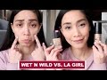 WET N WILD PHOTOFOCUS VS. LA GIRL HD FOUNDATION | HALF&HALF VLOGSTYLE REVIEW