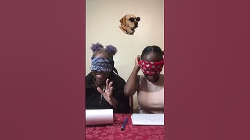 BLINDFOLDED DRAWING CHALLENGE!: Part 1  #shorts #drawing