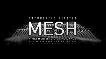 Waving Mesh Infinite Motion: A Mesmerizing Digital Dance | 4K After Effects | 30 MIN LOOP