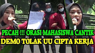 Dem0 T0LAK UU Cipta Kerja, Mahasiswi Cantik di Sidoarjo Nyanyi Kartonyono Medot Janji Deny Caknan