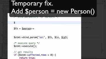 PHP mySQL DAO example updateItem method