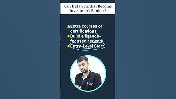 Can a Data Scientist Become an Investment Banker?🤔#shorts
