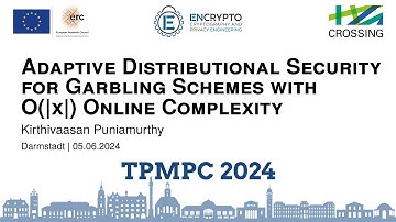 d3s4-2 Adaptive Distributional Security for Garbling Schemes with... - Kirthivaasan Puniamurthy