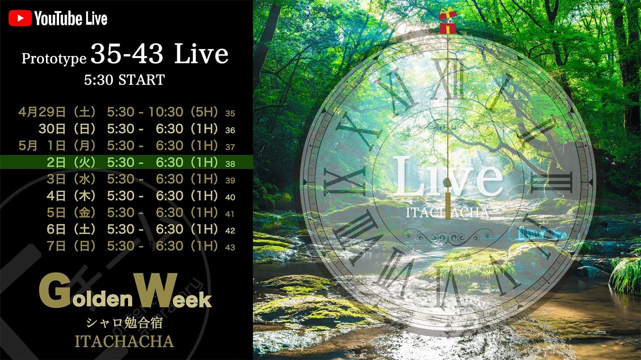 🇮🇹 2023GW 1H Piano ITACHACHA Prototype38 Live #イタチャチャ
