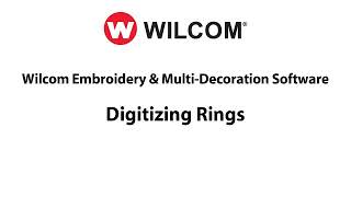 Wilcom E3 - Digitizing Rings