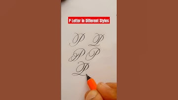 " P" Letter Print  | pencil calligraphy | stylish alphabet | Copperplate calligraphy