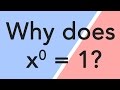 Why does x to the zero power equal 1