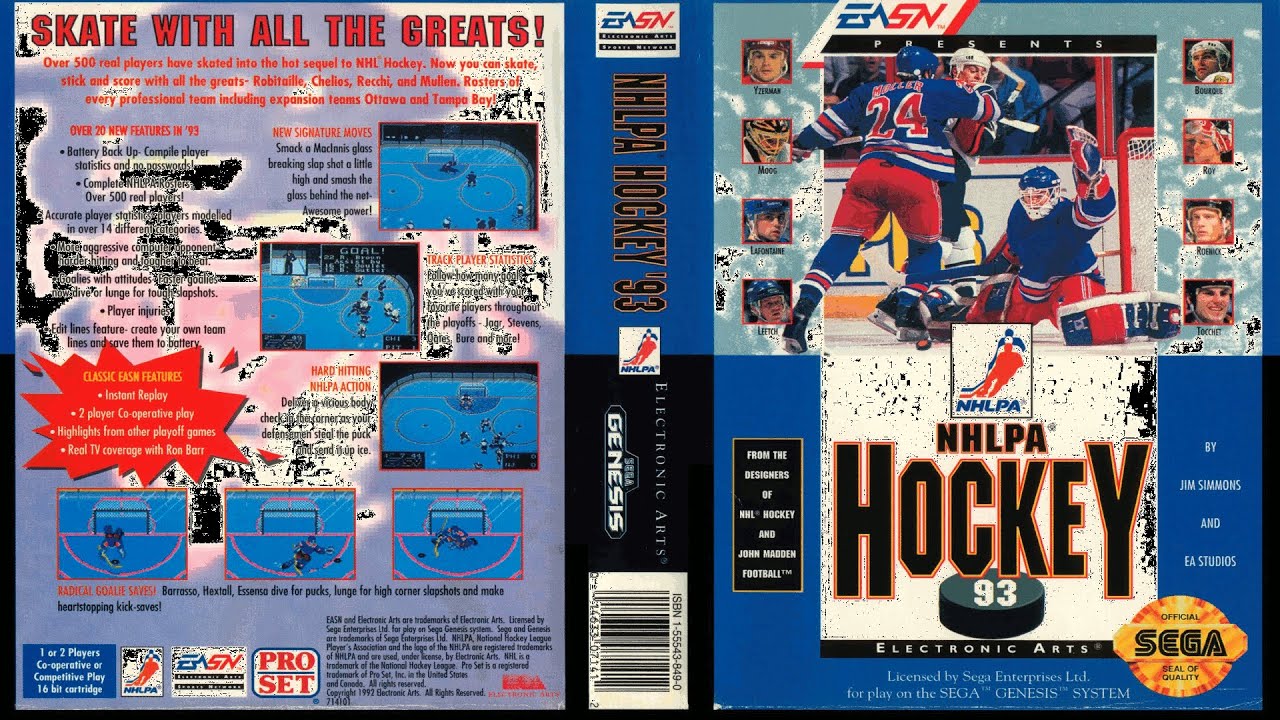 NHLPA Hockey 93 Sega Genesis | GalaxyGamingGallery