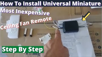 Install Miniature Universal Ceiling Fan Remote Control - Most Inexpensive   -YUKIHALU 3 in 1