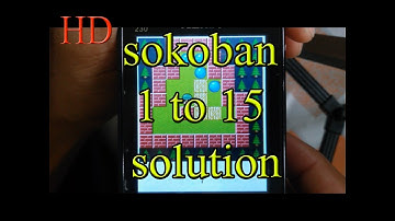 sokoban  level solution 1,2,3,4,5,6,7,8,9,10,11,,12,13,14 and 15