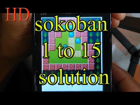 sokoban  level solution 1,2,3,4,5,6,7,8,9,10,11,,12,13,14 and 15