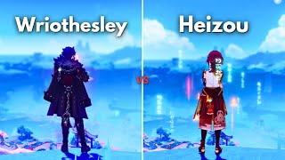 HEIZOU is BETTER?? WRIOTHESLEY vs HEIZOU!! [ Genshin Impact ]