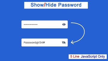 Show Hide Password in JavaScript | Show Password eye icon Javascript | Toggle Password Visibility