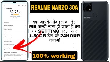 Realme Narzo 30A data saving mode enable ! data saver mode on realme narzo 30a