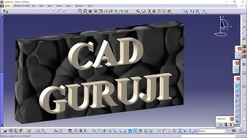 How to create 3D text Model in CATIA V5 | Simple and Easy 3 Steps | #cadguruji