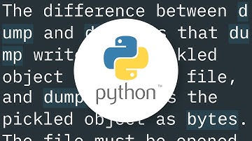 What are the differences between pickle.dump/load and pickle.dumps/loads?