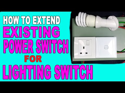 Cara tambah suis lampu dari soket lama / How to Extend Existing Power Switch for Lighting Switch DIY