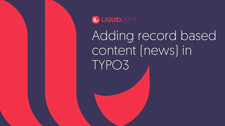 How to add record based content in TYPO3 - News, blog, events, people etc