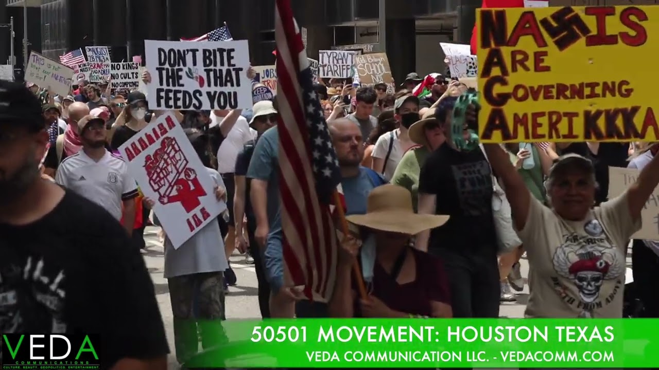 VEDA WORLD NEWS | 50501 MOVEMENT ANTI-IMMIGRATION PROTEST: HOUSTON TEXAS