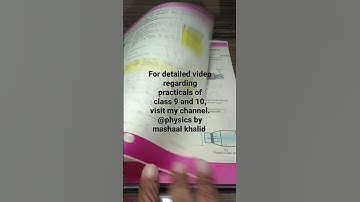 9th class physics practicals 1.1, 1.2, 1.3