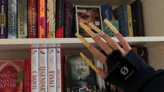 ASMR bookshelf tapping with XXL nails!