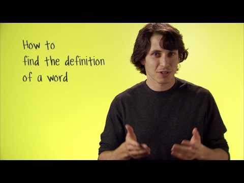 Video: Is definiëren een woord?