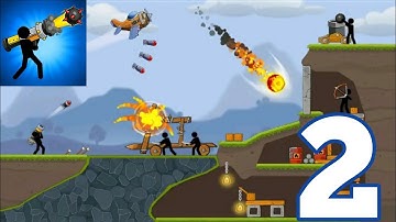 Boom Stick: Bazooka Puzzles:-  Gameplay Walkthrough part 2 - Intro & Tutorial (iSO, Android)