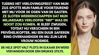 Op het feest lachten ze om mijn ‘neppe’ verloofde – tot hij met een helikopter arriveerde.