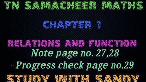 progress check page no.29/ TN 10TH SAMACHEER MATHS/ CHAPTER 1/ RELATION AND FUNCTION.