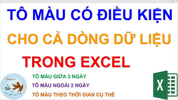 Tô màu có điều kiện cho cả dòng dữ liệu trong Excel đúng cách