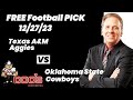 Free Football Pick Texas A&M Aggies vs Oklahoma State Cowboys , 12/27/2023 College Football