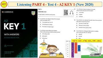 A2 KEY 1 - Listening Part 4 - Test 4 (Transcript + Key)