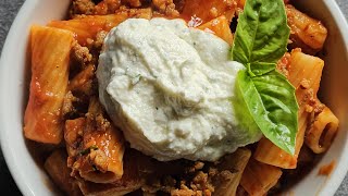 Spicy Pasta With Ricotta Topping