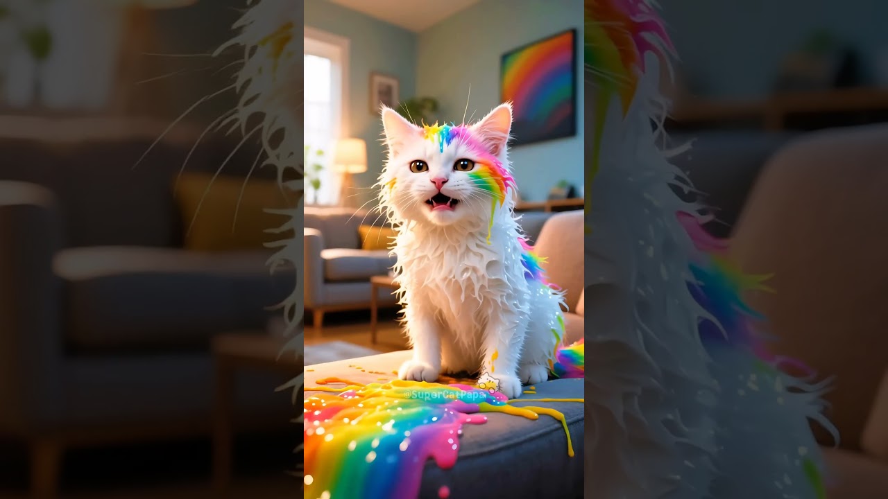 😹🌊Dad Freaks Out—Kitten's Bath Turns Into a Flood Nightmare!