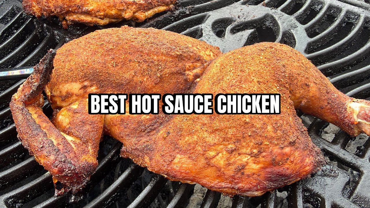 Hot Sauce Marinated Charcoal Chicken Halves — watch on YouTube