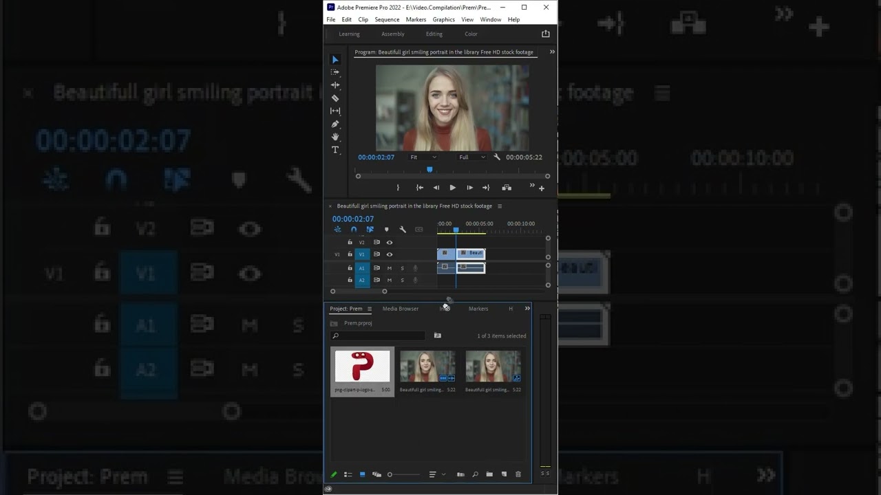 Premiere pro tutorial   How to add an image to a video #Shorts #trending #premiere MP4