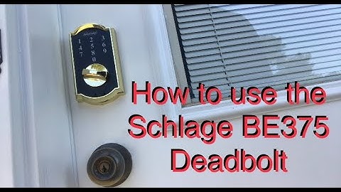 How to use the Schlage BE375 in under 2 minutes