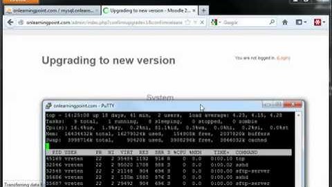 Moodle Upgrade 2.2 to 2.3 Part 3   Backing up the database Navigating to the site and upgrading