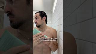 Day 1 of using my wife’s face cleanser as body LOL #moms #funny #coupleshumor