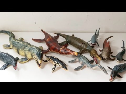 Prehistoric swimming creatures CollectA Dinosaur toys Plesiosaurus Mosasaurus Pliosaurus Kronosaurus