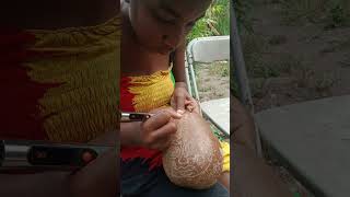 engraving on calabash gourd