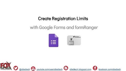 Use formRanger to Limit Multiple Choice Responses in a Google Form