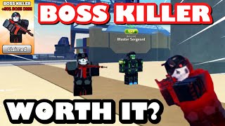 IS THE NEW BOSS KILLER ANY GOOD IN ROBLOX MILITARY TYCOON?