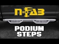 Nfab podium nerf steps  stainless steel truck nerf bars with a sure grip step plate