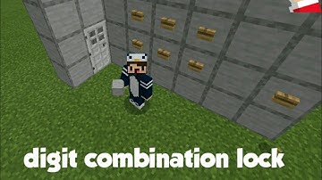 [Minecraft] how to make a pin combination lock door [6 digit/3pin]