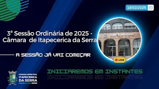 3ª Sessão Ordinária- Câmara de Itapecerica da Serra
