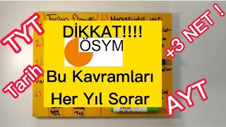 ÖSYM Bu Kavramları Tarihten Her Yıl Soruyor +3 Net #YKS #TYT #AYT