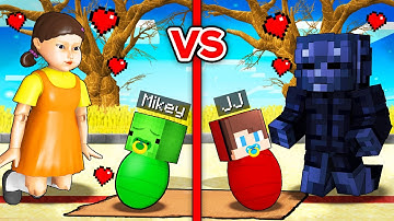 Baby Mikey & JJ Adopted by DOLL & FRONT MAN Squid Game Family in Minecraft - Maizen